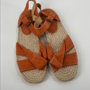 Splendid orange espadrille sandals